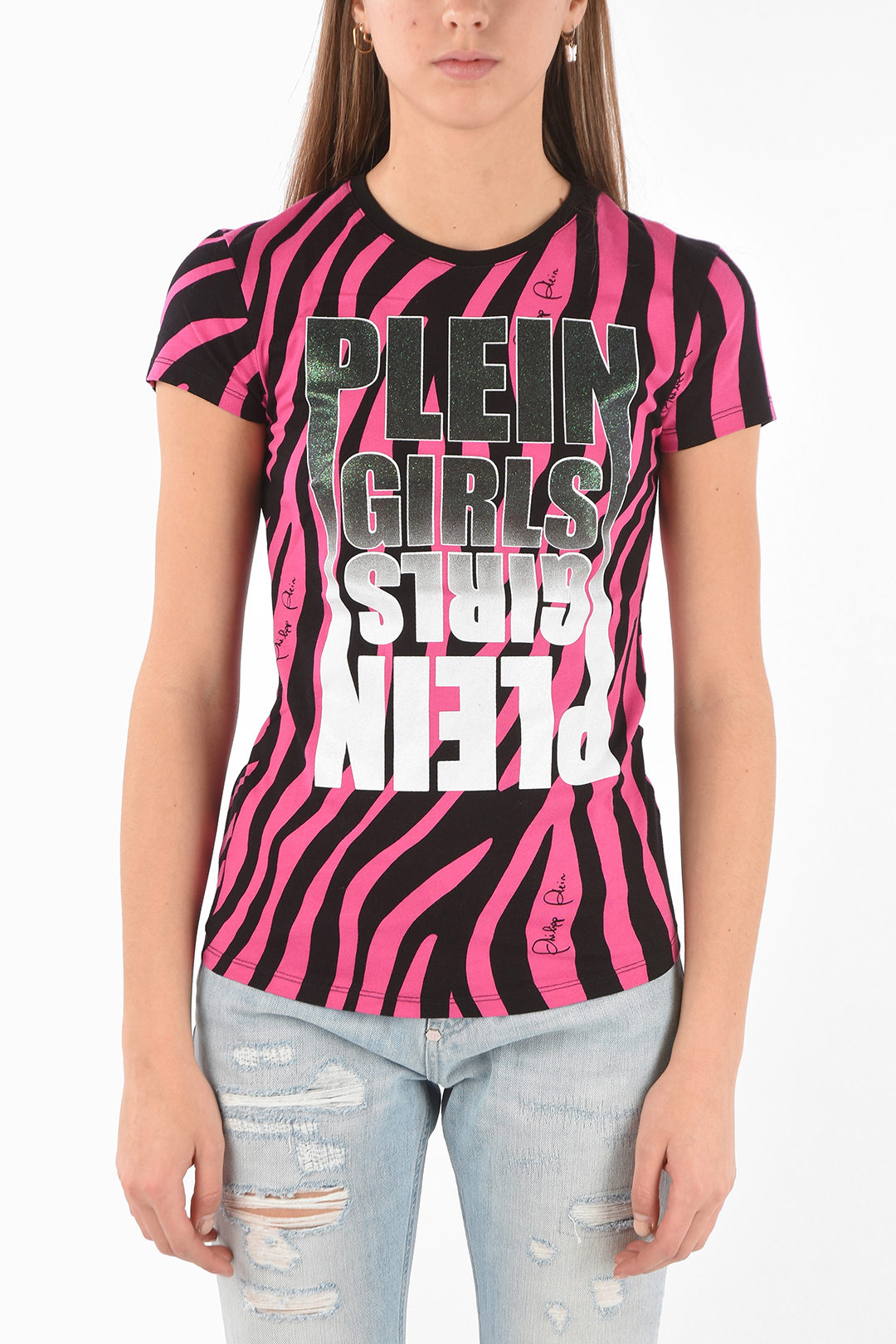 Vertrappen dood verwijderen Philipp Plein Zebra PLEIN GIRLS T-Shirt women - Glamood Outlet