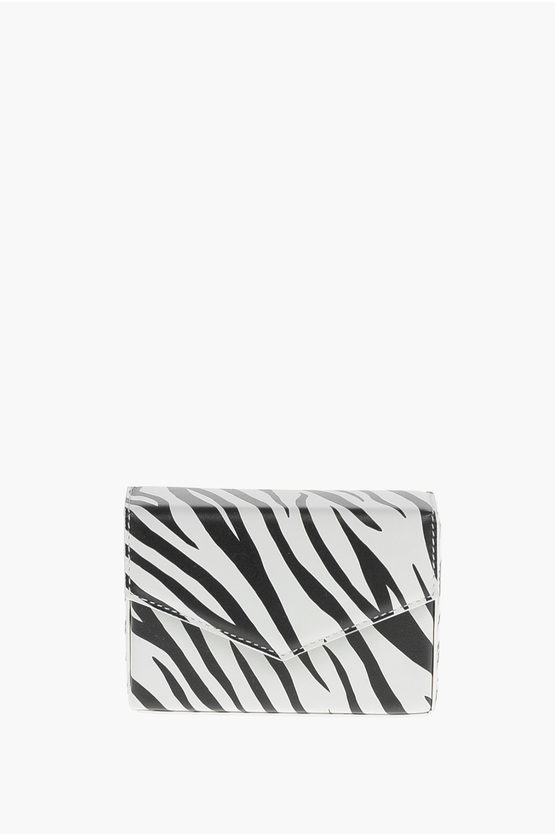 Amina Muaddi Zebra-printed Soft-leather Johana Mini Pochette In Animal Print