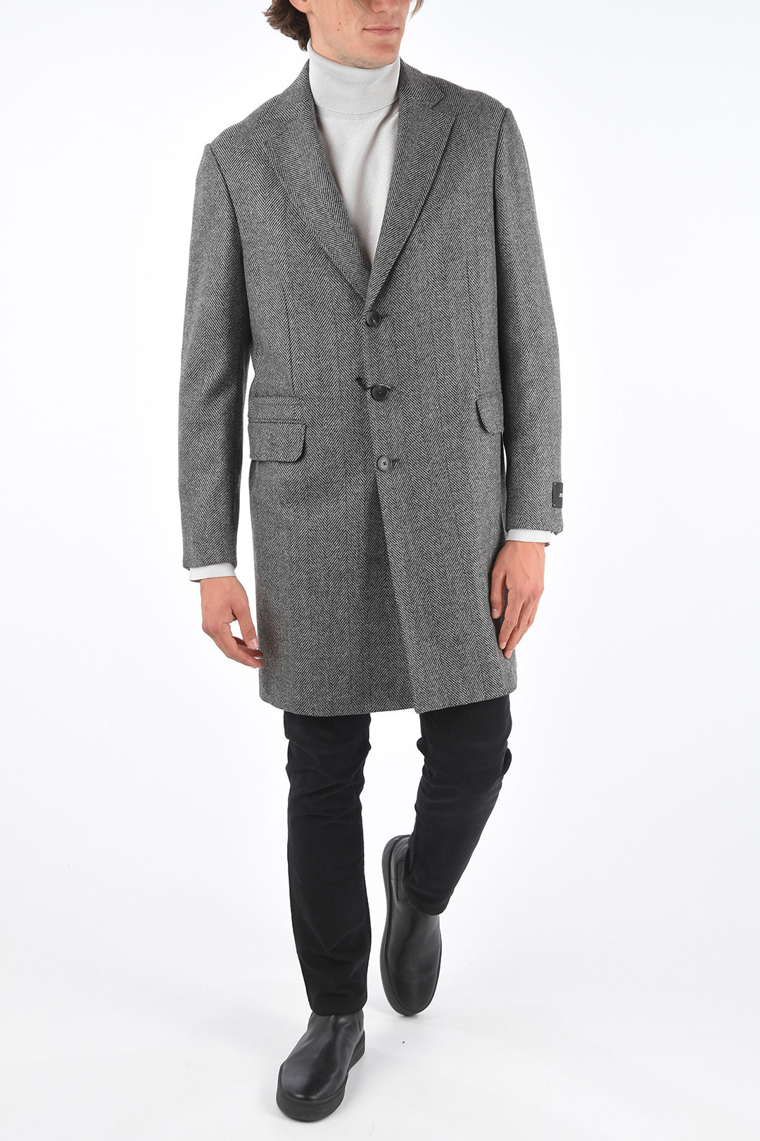 Ermenegildo Zegna ZEGNA Z Herringbone 3 Button Coat men
