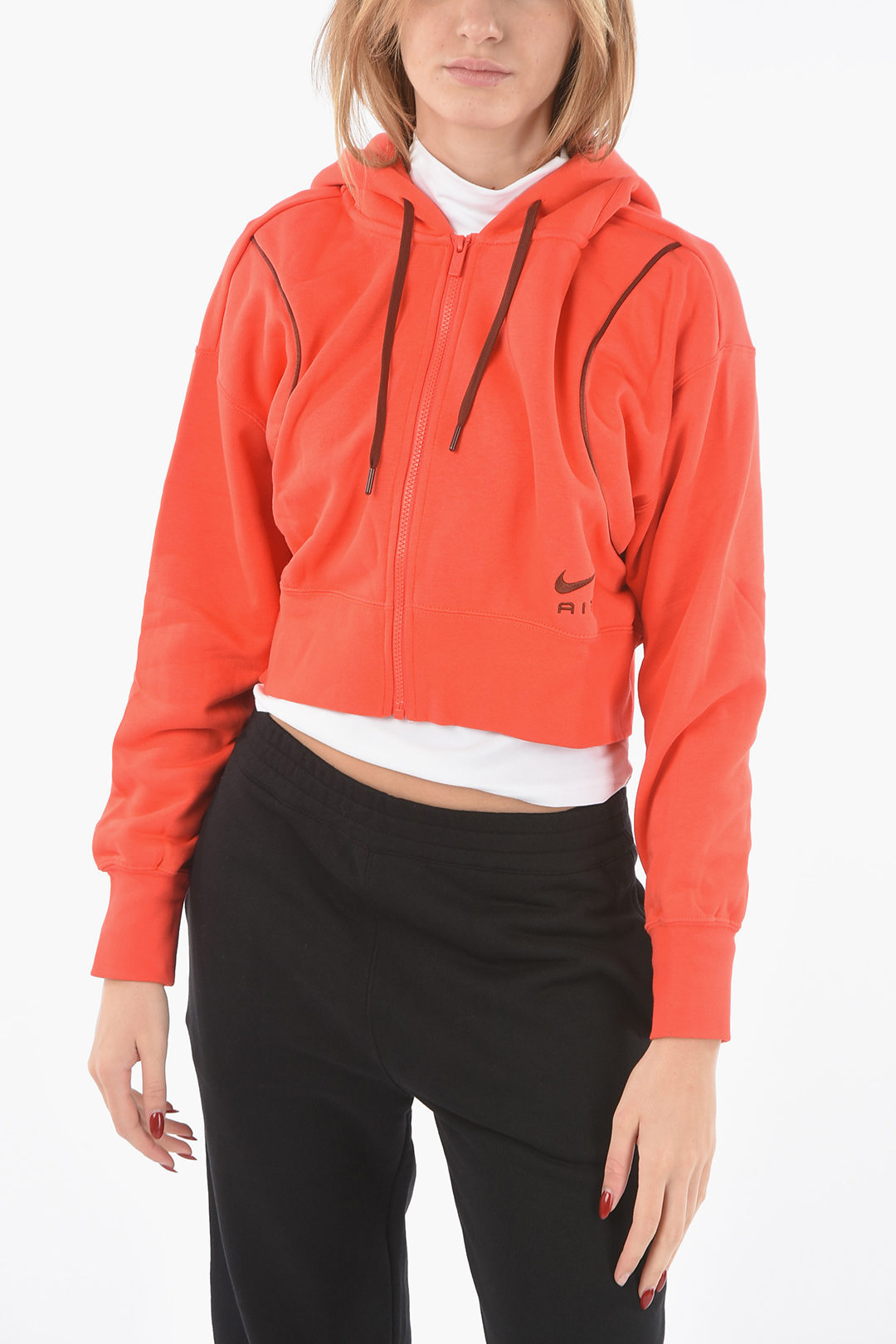 Nike Zip Closure Cropped Sweatshirt with Hood women - Glamood Outlet