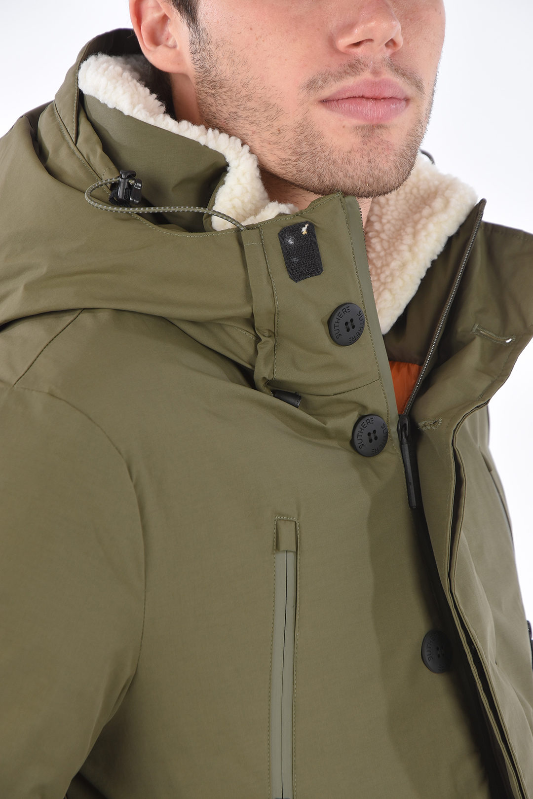 Outhere Zip closure Down Jacket with hood men - Glamood Outlet