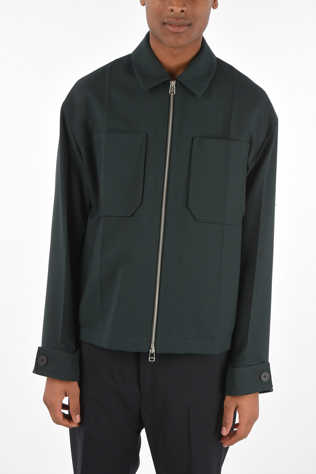 zip closure overshirt