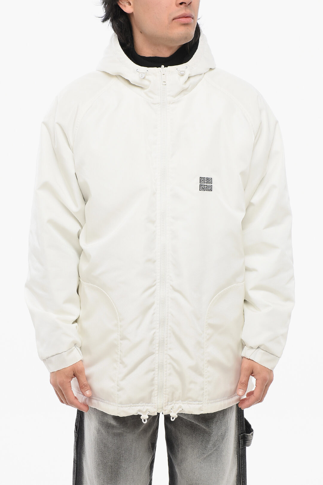 パーカー・フーディ GIVENCHY FW25 PARKA WITH LOGO (BM01D1164Z 305) Givenchy Zip-up Padded Parka Jacket with Embroidered Logo