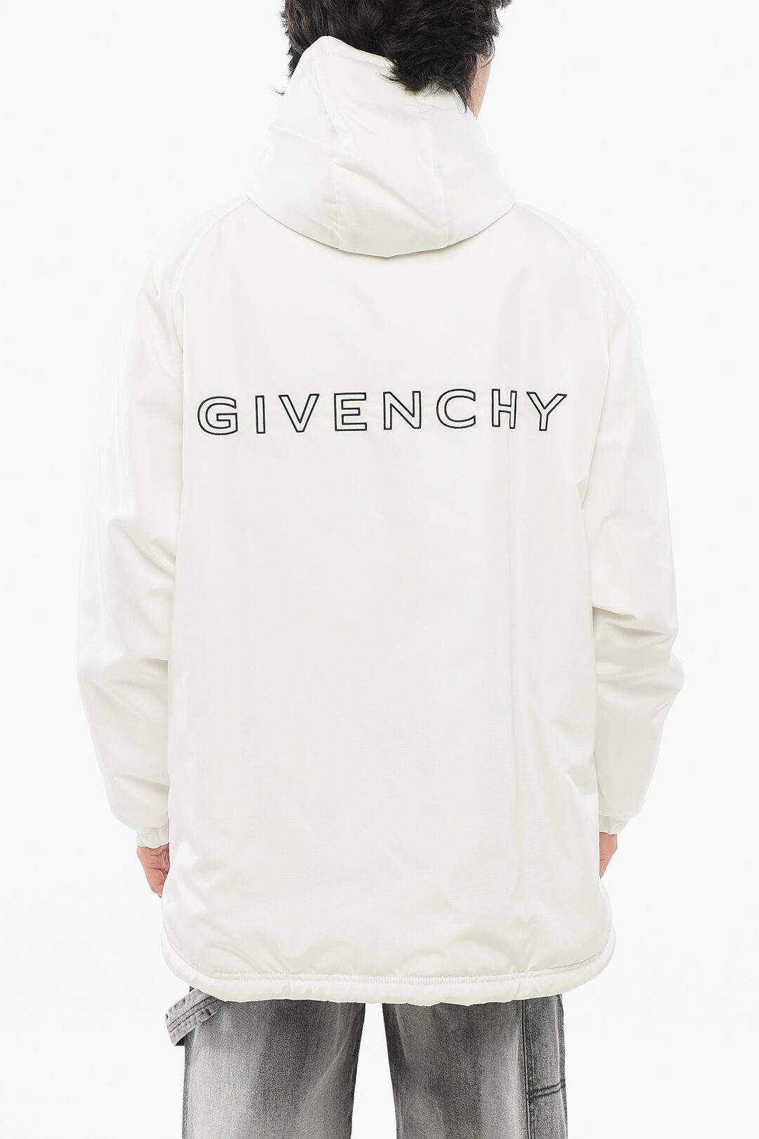 Givenchy Zip-up Padded Parka Jacket with Embroidered Logo