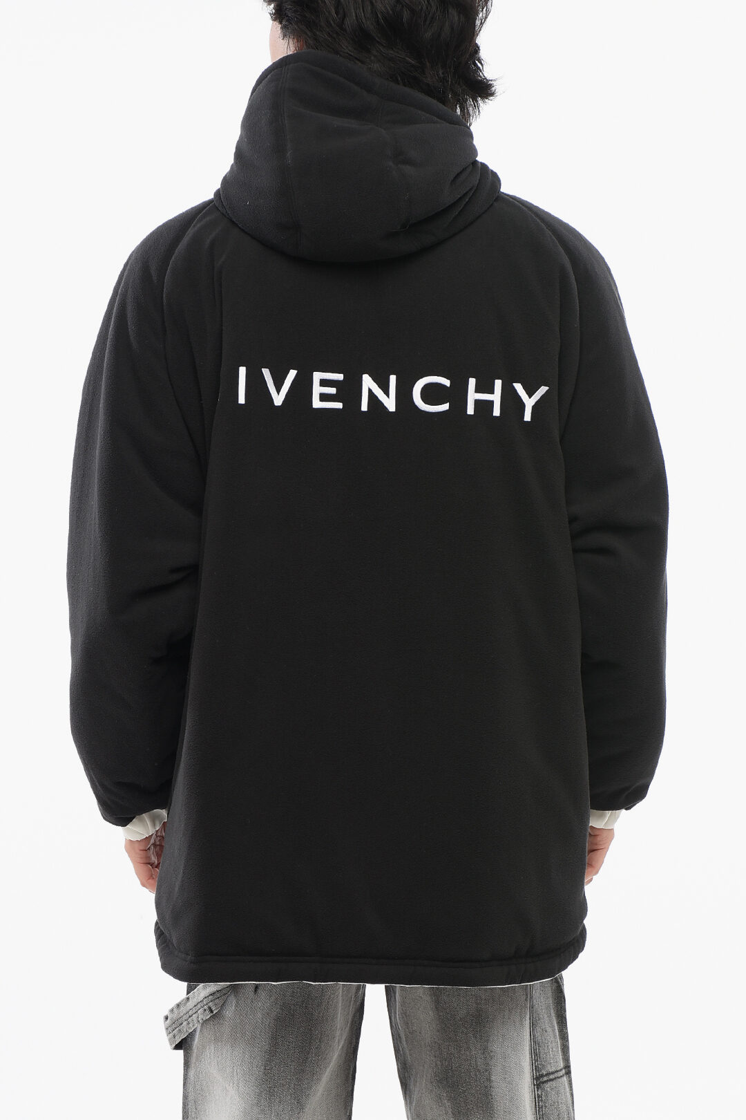 Givenchy Zip-up Padded Parka Jacket with Embroidered Logo
