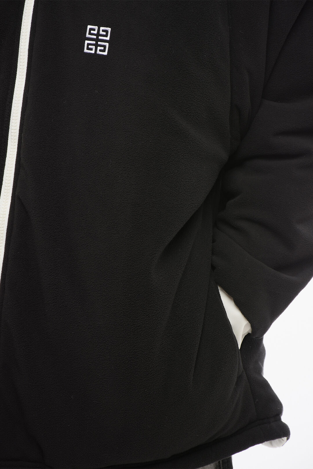 Givenchy Zip-up Padded Parka Jacket with Embroidered Logo