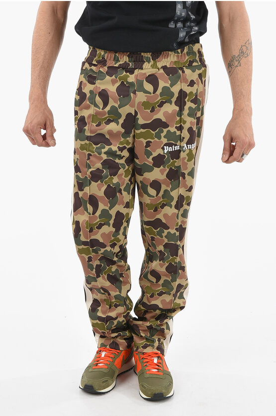 Shop Palm Angels Zipped Ankle Military Camouflage Joggers