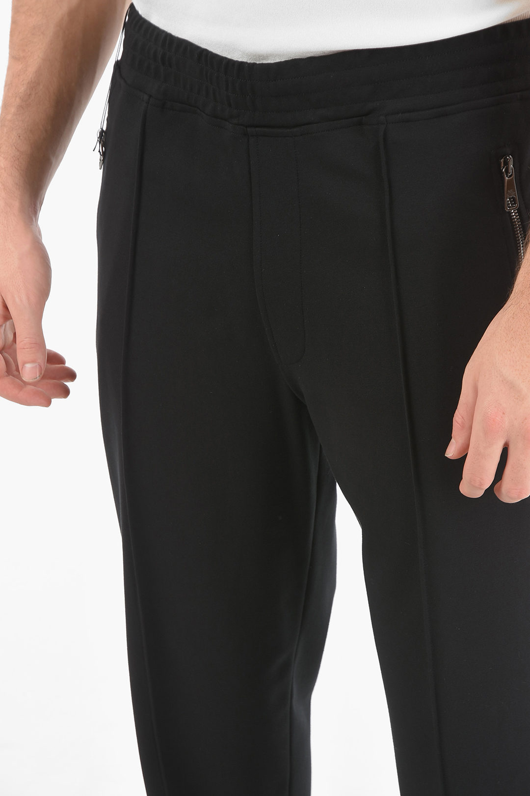 Neil Barrett Zipped Ankle Slim Fit Low Rise Sweatpants Men Glamood Outlet