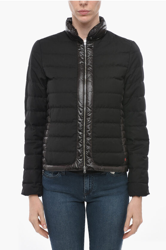Woolrich Zipped Closure Clover Down Jacket In Black