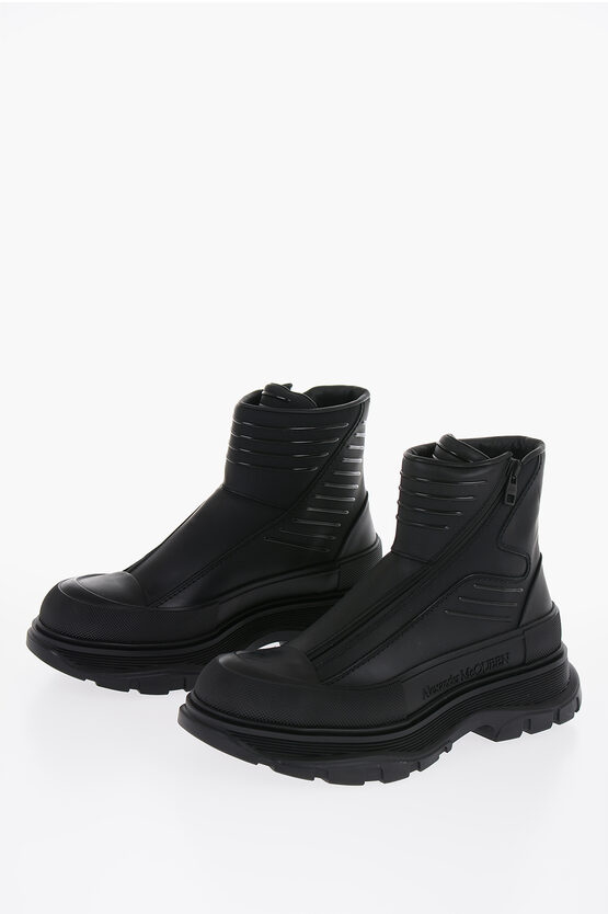 Shop Alexander Mcqueen Zipped Closure Desert Boots