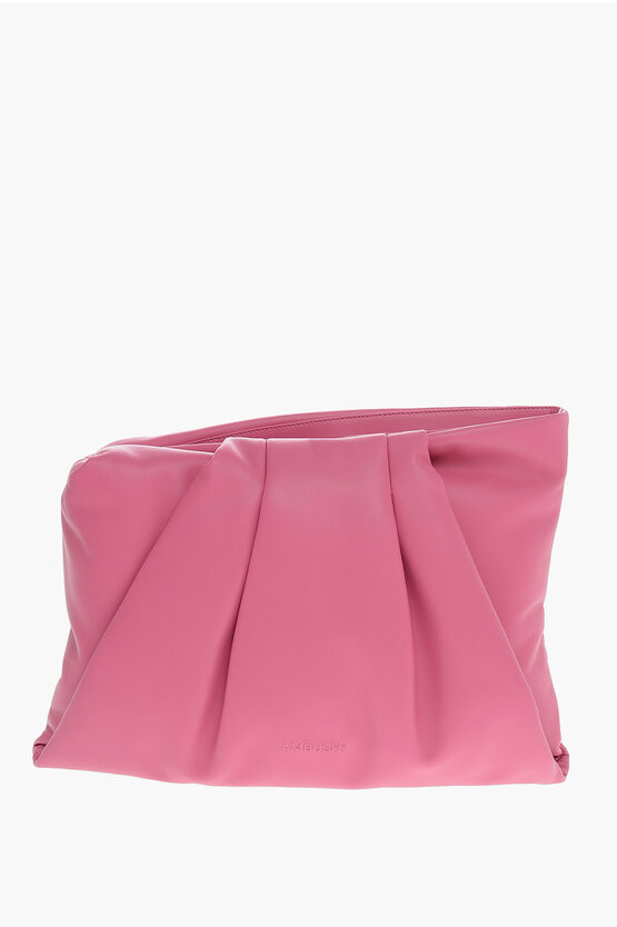 Ambush Zipped Closure Wrap Clutch Bag In Pink