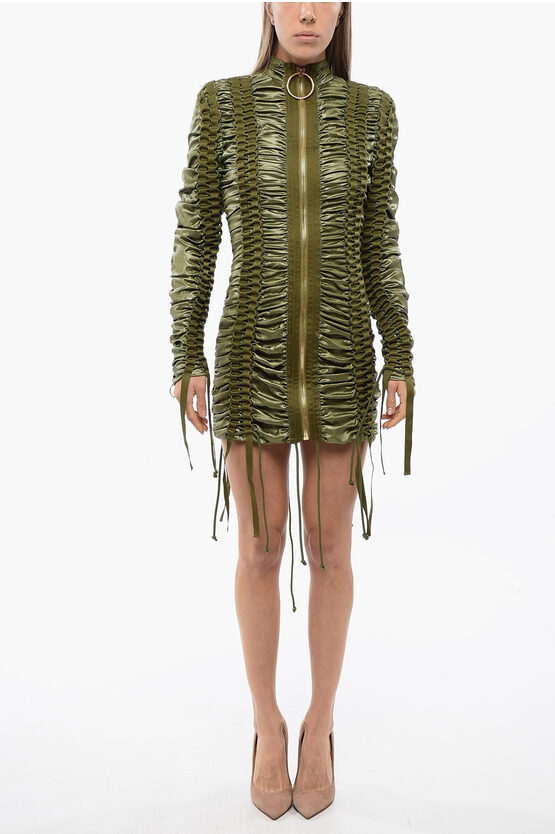 Balmain Zipped Lace-up Dress