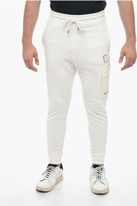 Shop C.p. Company Zippped Pockets Brushed Cotton Joggers