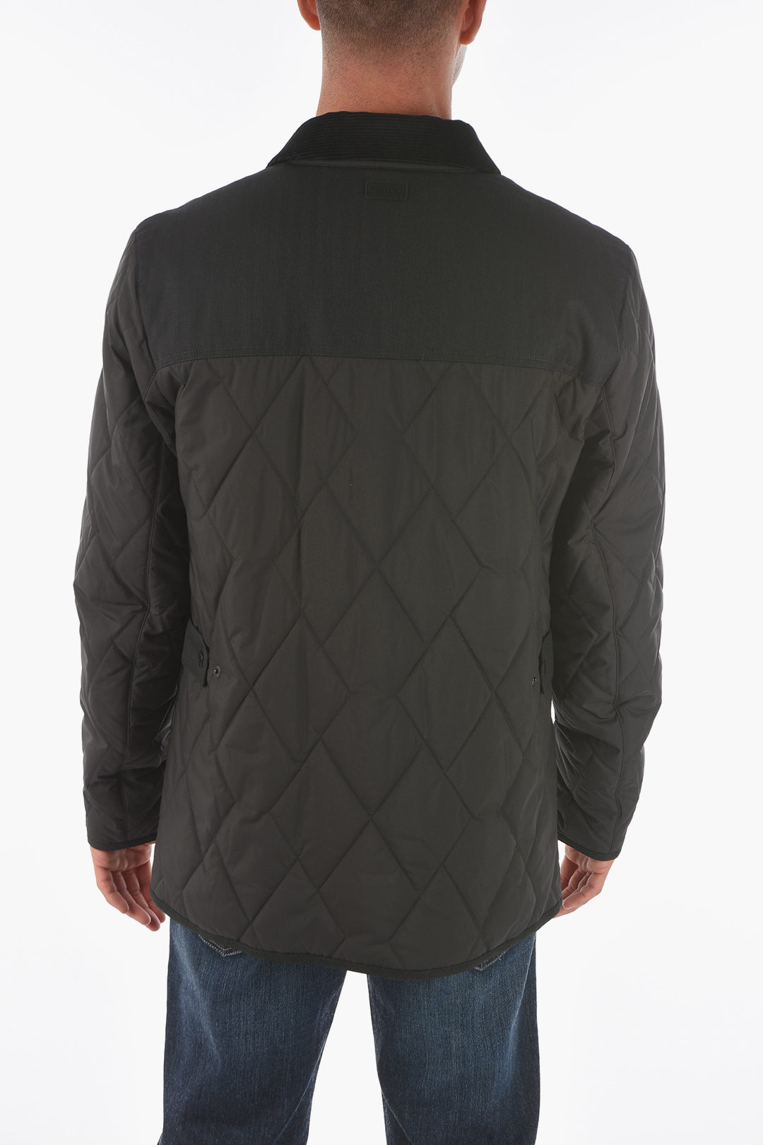 Ermenegildo Zegna ZZEGNA corduroy collar quilted jacket men Glamood