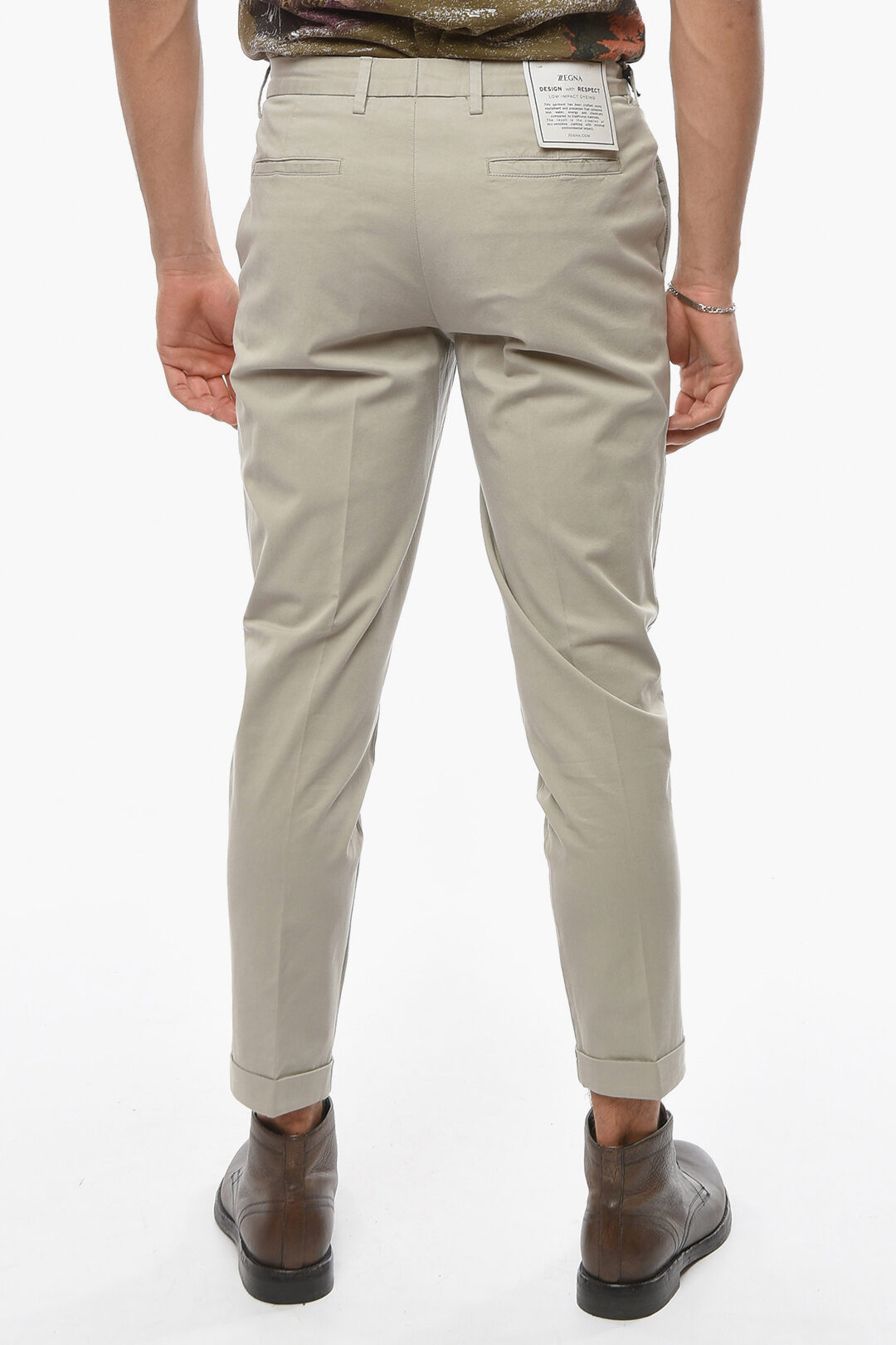 Ermenegildo Zegna ZZEGNA Cotton-twill Single-pleated Chino Pants men ...