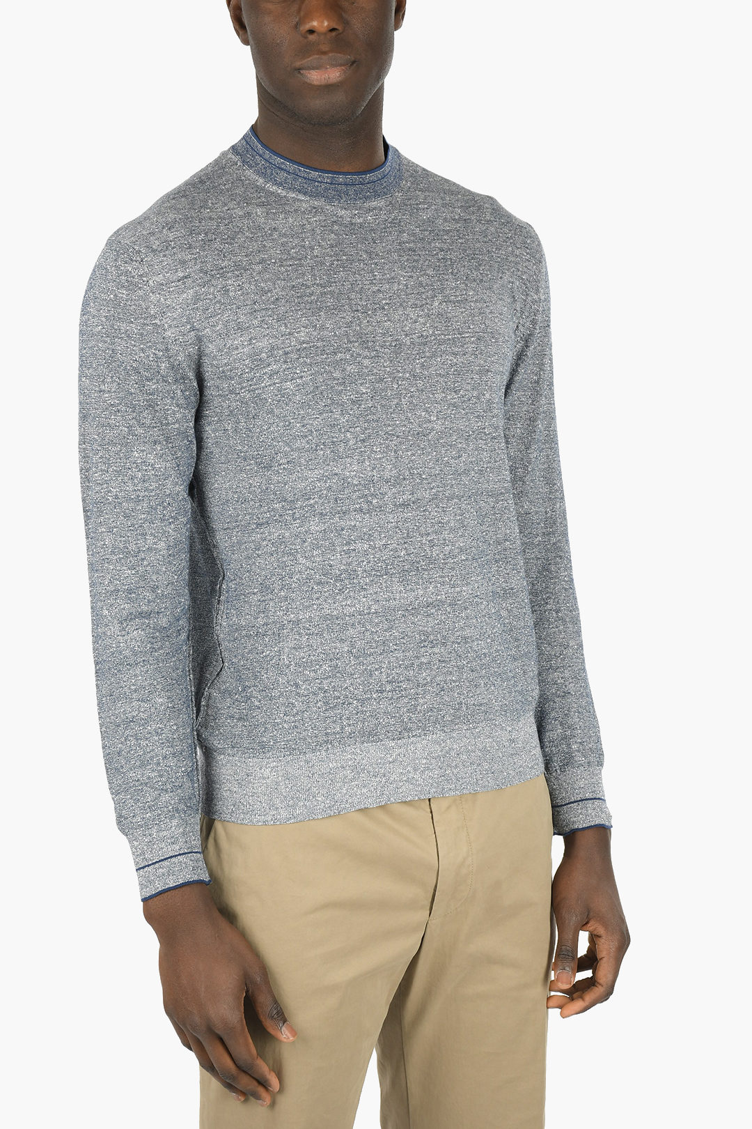 ZZEGNA flax and cotton crew-neck sweater