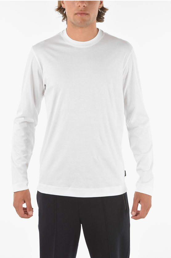 Tシャツ・カットソー ERMENEGILDO ZEGNA Men T Shirts E7364A777N01 White Zegna - Cotton crew-neck T-shirt White - The Corner