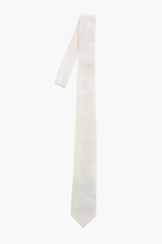Ermenegildo Zegna Zzegna Silk Tie In White
