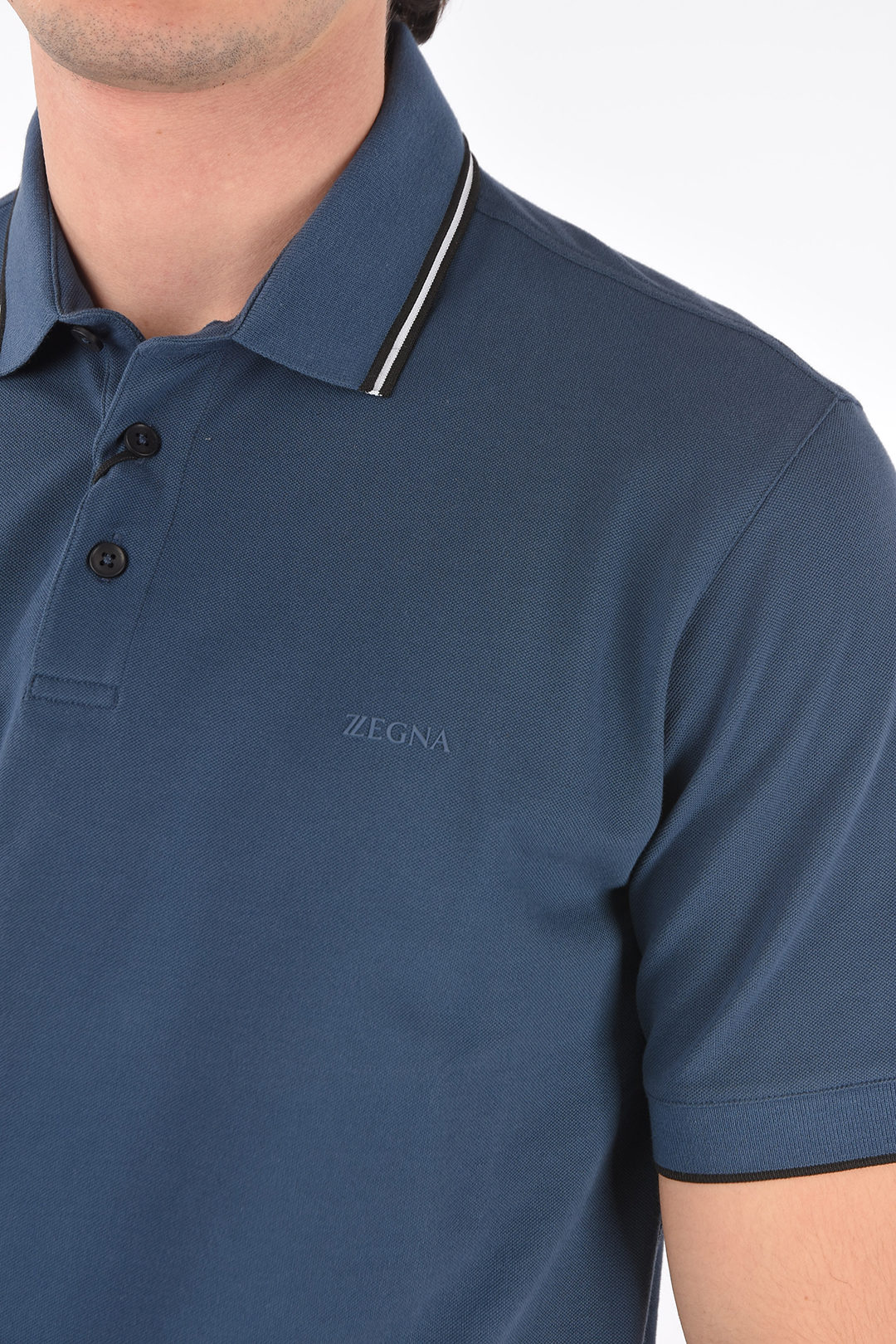 Ermenegildo Zegna ZZEGNA stretch cotton 3 button polo shirt