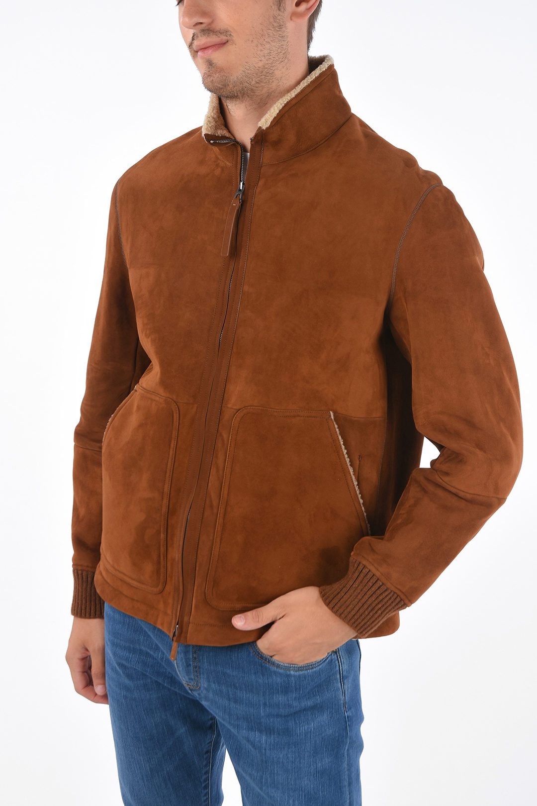 ZZEGNA Suede Leather Jacket