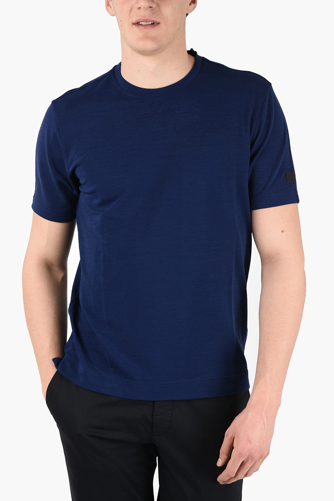 Ermenegildo Zegna｜SHORT-SLEEVED ROUND NECK T-SHIRTS (PU Ermenegildo Zegna T-Shirt Round Neck Black Micromodal M SALE