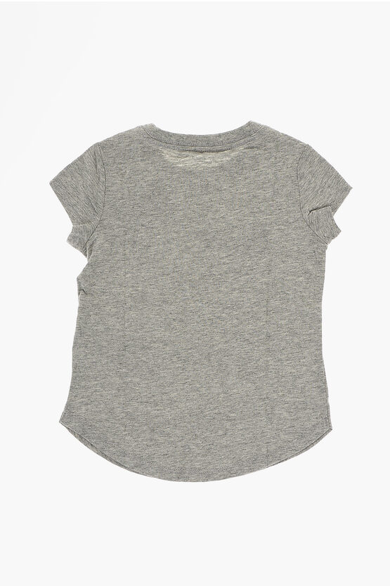 크루넥 티셔츠 글리터 로고