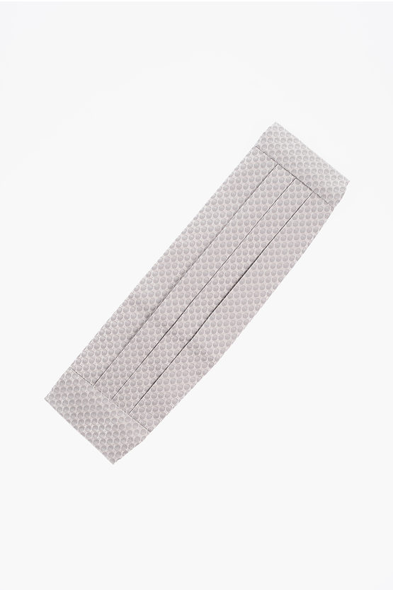 패턴 플리츠 컴머번드